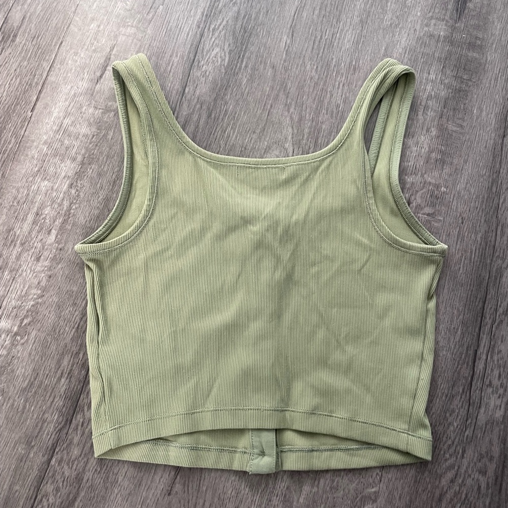 Athleta Ribbed Button-Down Crop Top - Picture 2 of 3
